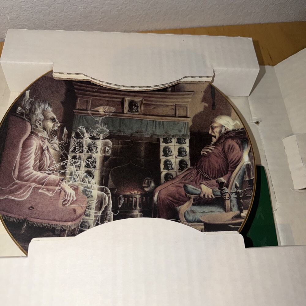 Dept 56 Dickens A Christmas Carol Collectors Plate Marley's Ghost Appears 1993